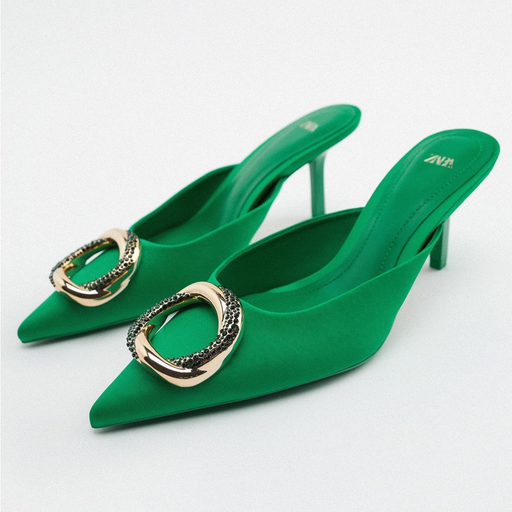 ZARA Embellished Mules - Picture 1 of 16